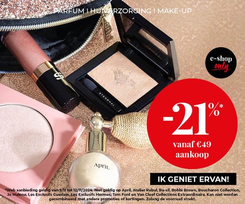 -21% bij aankoop van min. 49€