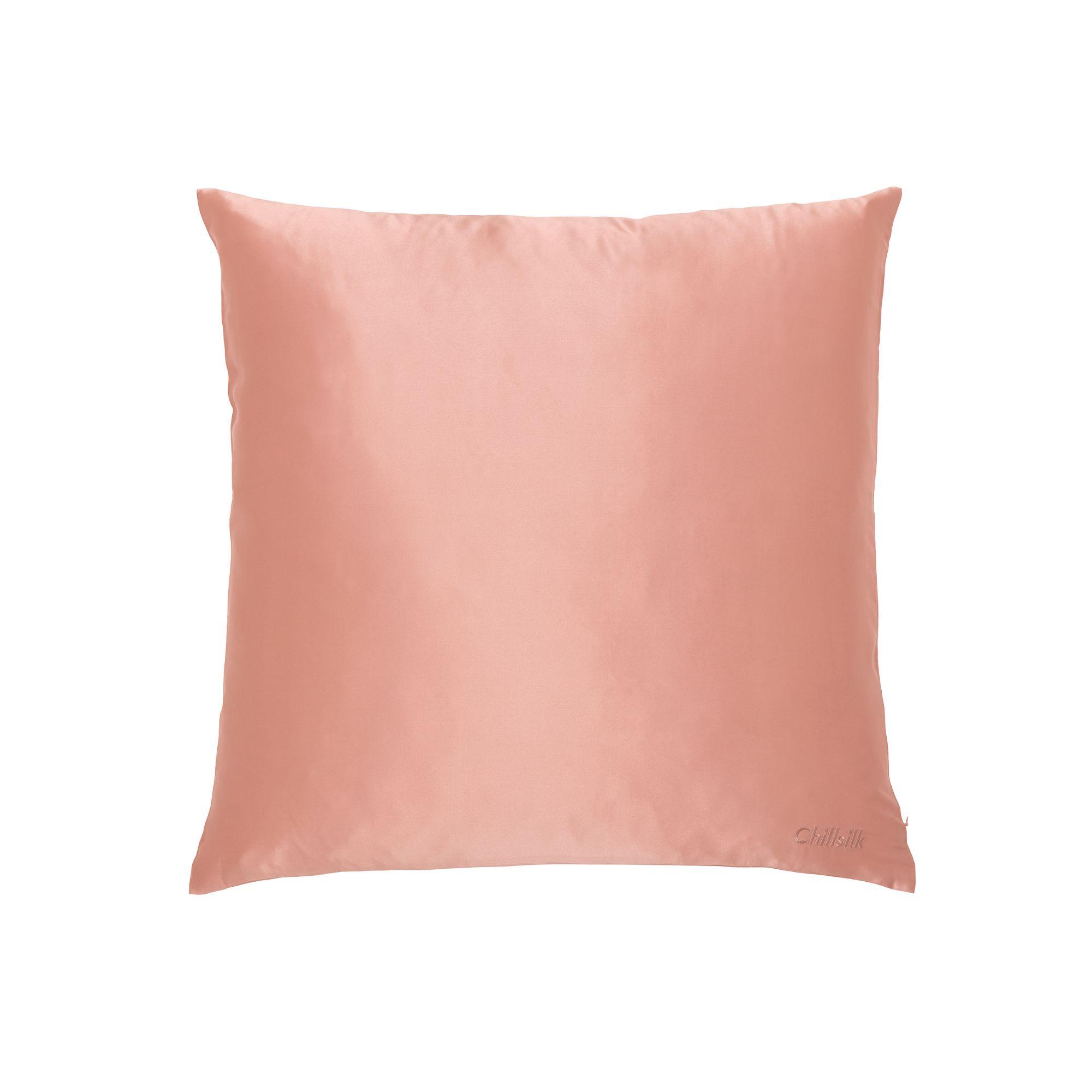 Taie d'oreiller en soie carré rose gold