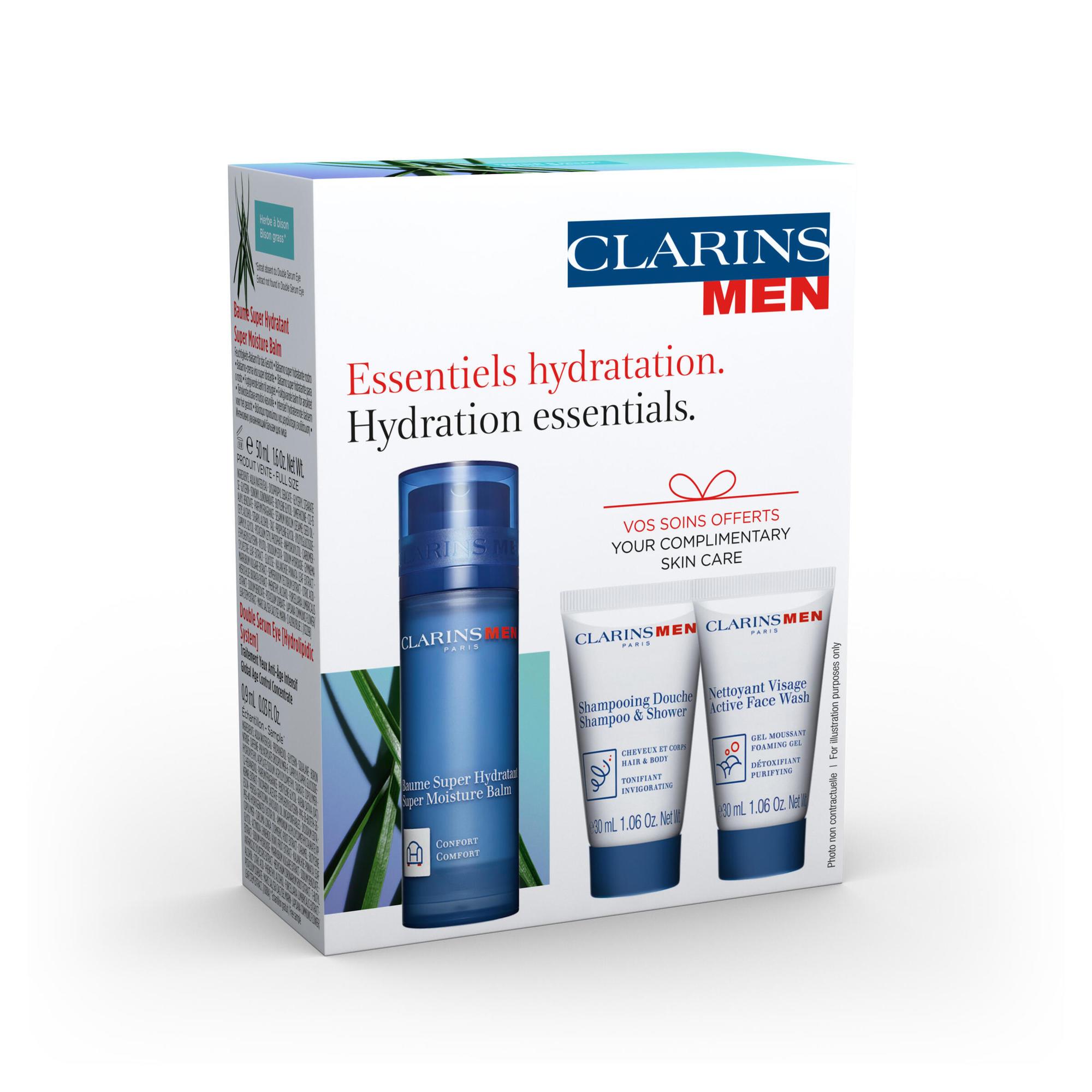 ClarinsMen Hydration Essentials.